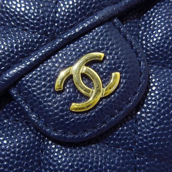 CHANEL Matelasse - Navy Calfskin Coin Case Gold hardware 684-081425 - Picture 7 of 11